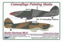 1/32 Camouflage masks Hawker Hurricane Mk.II A