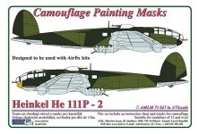 1/72 Heinkel He 111P-2 camouflage pattern paint mask