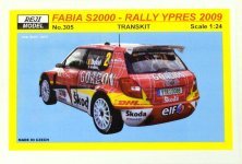 1/24 Transkit Fabia S2000 Rally Ypres 2009