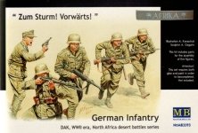 1/35 German infantry, DAK WWII era (5 fig.)