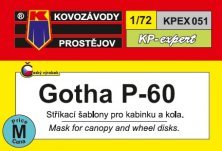 1/72 Canopy & wheel mask Gotha P-60