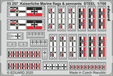 SET 1/700 Kaiserlische Marine flags & pennants STEEL