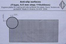 Anti-slip surfaces (T-type, 0.5mm step, 110x60mm)