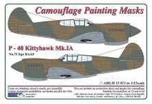1/32 Curtiss P-40B Kittyhawk Mk.IA Camouflage painting masks