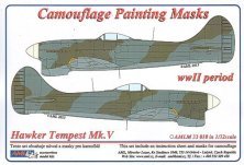 1/32 Camouflage masks Hawker Tempest Mk.V (WWII)
