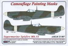 1/32 Supermarine Spitfire Mk.IXc Camouflage Painting Masks
