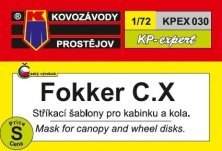 1/72 Canopy & wheel mask Fokker C.X