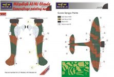 1/72 Mitsubishi A5M1 Claude camouflage pattern paint mask
