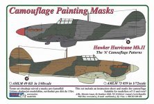 1/48 Camouflage masks Hawker Hurricane Mk.II A