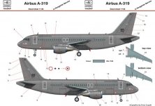 1/144 Decal Airbus A-319 in Hungarian AF Service