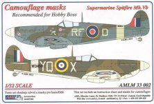 1/32 Mask Canopy S.Spitfire Mk.V Camouflage 'A'