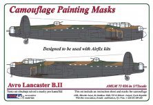 1/72 Avro Lancaster B.II camouflage pattern paint masks