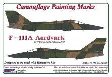 1/72 General-Dynamics F-111A Aardvark camouflage paint mask