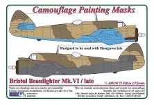 1/72 Bristol Beaufighter Mk.VI / Africa camouflage pattern paint