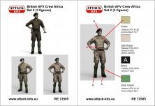 1/72 British Afv Crew Africa set No.2 3x fig shorts