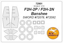 1/72 McDonnell F2H-2 Banshee masks