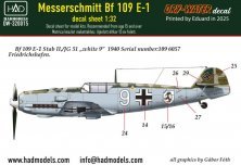 1/32 Decal Messerschmitt Bf 109 E-1 dry-water
