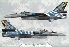 1/72 Lockheed-Martin F-16C Zeus Demo Team decal & resin