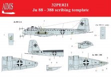 1/32 Junkers Ju-88/Ju-188/Ju-388 panel scribing template