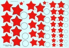 1/48 Red stars, type 4 (two leaves)