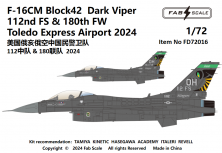 1/72 USAF F-16CM Fighting Falcon Block 42 Dark Viper