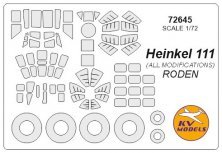 1/72 Heinkel He-111 also wheels masks