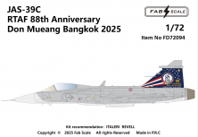 FabScale Studio Saab JAS-39C RTAF Decals 1/72 FabScale Studio Saab JAS-39C RTAF Decals 1/72