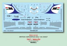 Boa Decals BAe-146-200QT TNT/Malev 1/144 pour Revell