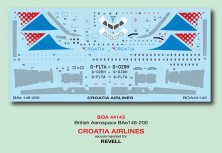 Boa Decals BAe 146-200 Croatia Airlines 1/144