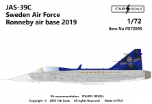 FabScale Studio D�calcomanies Saab JAS-39C 1/72