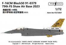 1/72 USAF F-16C Block 50 79th Fs Shaw Air Base 2023