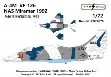 Douglas A-4M Skyhawk VF-126 NAS Miramar 1992 1/72
