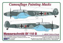 1/72 Camouflage Mask Messerschmitt Bf 110 B
