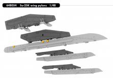 1/48 Su-25K wing pylons