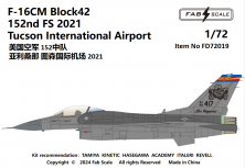 1/72 USAF F-16CM Fighting Falcon Block 42 152nd Fs Tucson