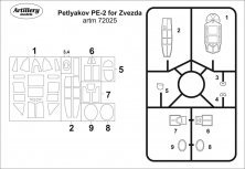 1/72 Petlyakov Pe-2 canopy masks