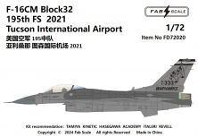1/72 USAF F-16CM Fighting Falcon Block 32 195th Fs Tucson