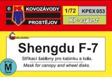 Maschera verniciatura F-7 ruote e vetratura 1/72 Kovo