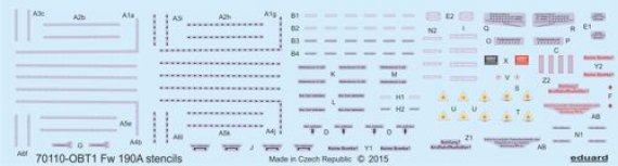 1/72 Focke-Wulf Fw 190A stencils