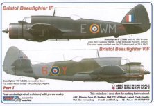 1/72 Bristol Beaufighter Mk.IF X7583 , with AI. Mk.IV radar