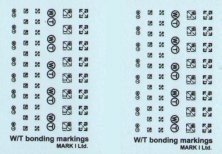 RAF/FAA Stencils, Pt.1, 2 sets W/T bonding mark