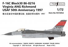 1/72 F-16C Block30 86-0216 Virginia Ang Richmond