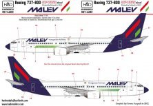 1/144 Decal Boeing 737-800 MALV dry-water