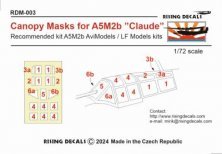 1/72 A5M2b Claude Canopy Frame Paint Mask outside only