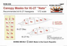 1/72 Canopy mask for Ki-27a/b Nate for Hasegawa