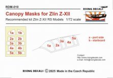 1/72 Canopy mask for Zlin Z-XII RSMMOD