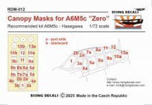 1/72 Canopy mask for A6M5 Zero for Hasegawa