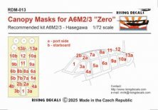 1/72 Canopy mask for A6M2/3 Zero for Hasegawa