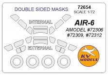 1/72 Yakovlev AIR-6 Double-sided and wheels masks