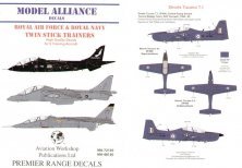 Model Alliance 1/48 RAF Royal Navy Twin Stick Trainer Decals